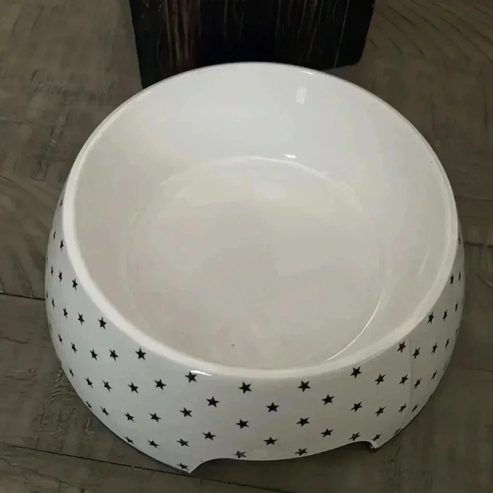 Tails & Noses Pet Grey Star Dog Metal‎ Bowl
